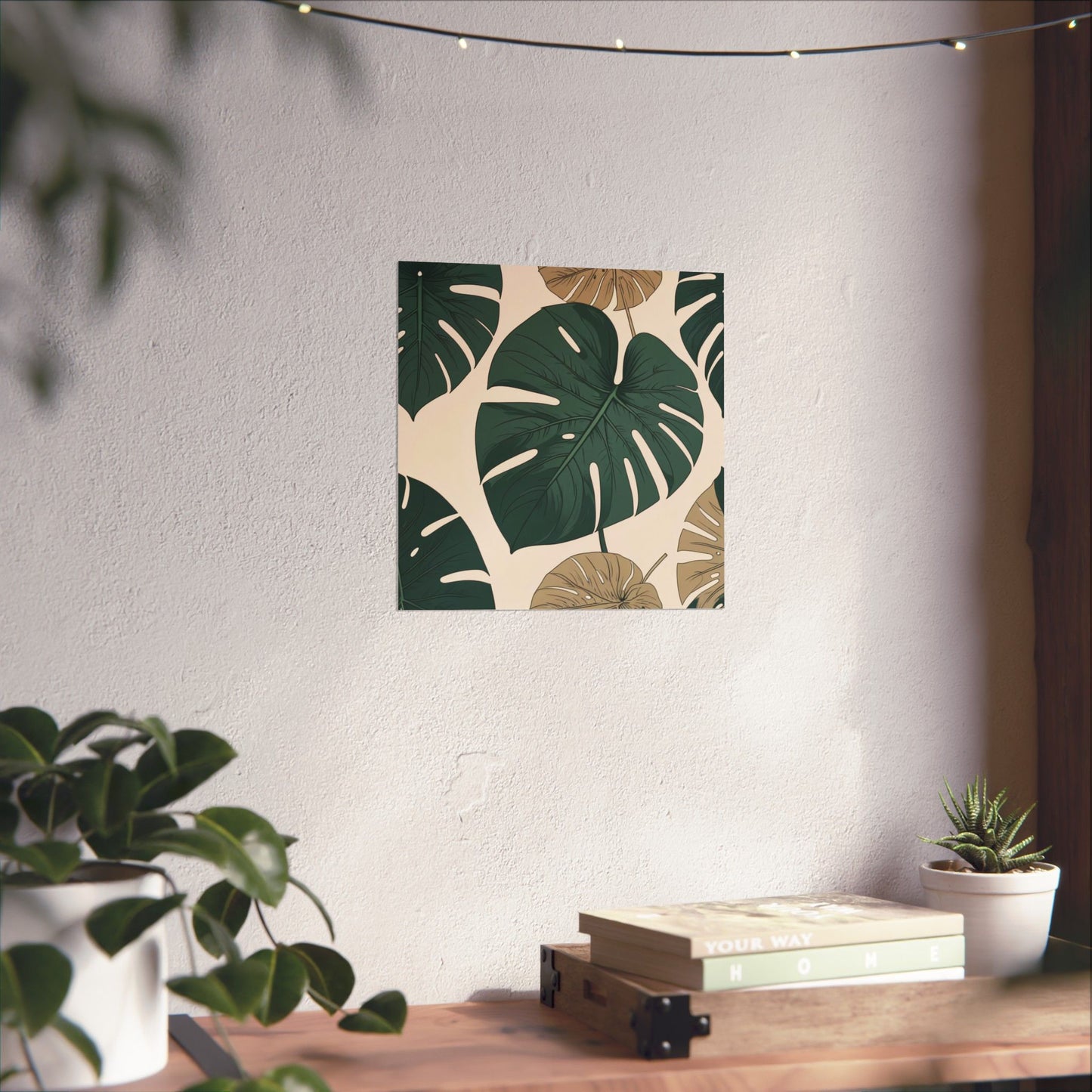 Poster - Tropical Leaf Wall Art, Boho Decor