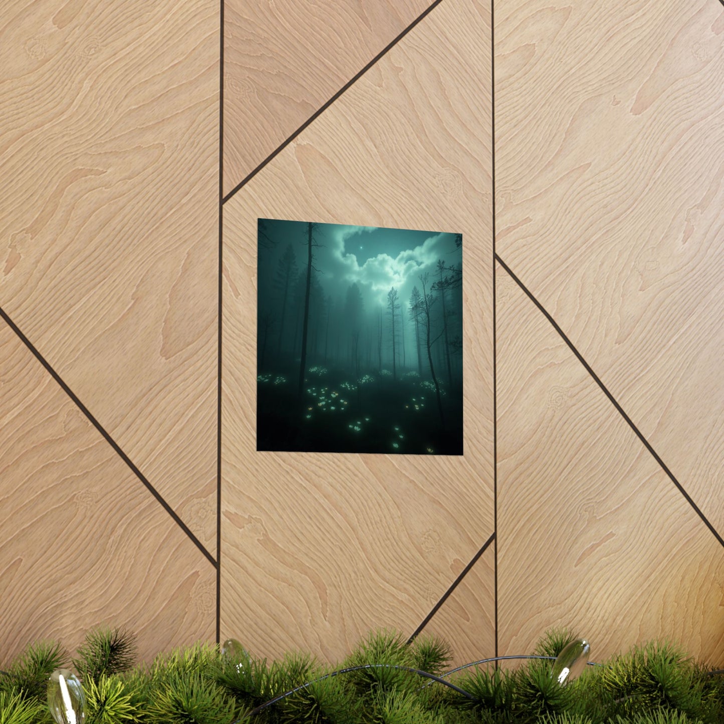 Póster mate de Bosque Místico, Arte mural natural, Decoración estética para el hogar, Regalo para amantes de la naturaleza, Arte mural bohemio, Impresiones de pared únicas