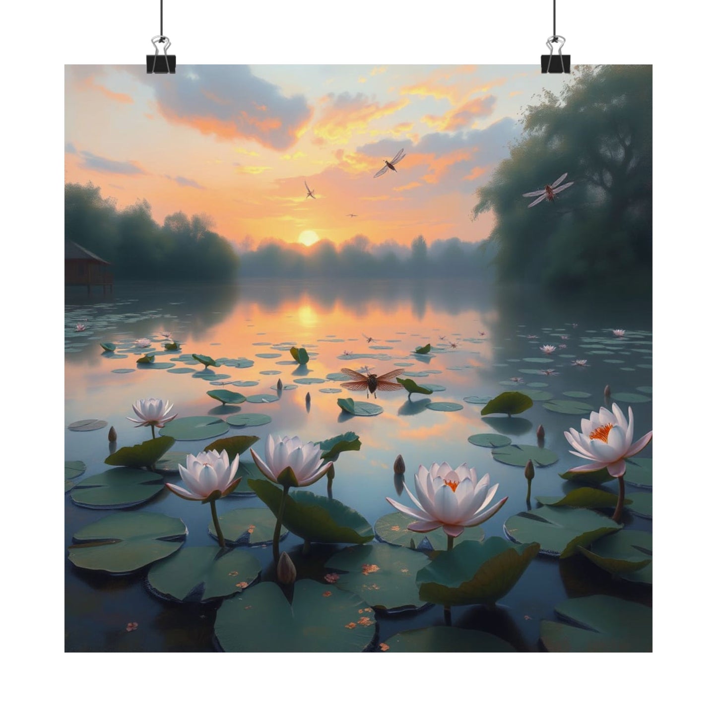 Descargas digitales: Póster de flor de loto relajante | Arte mural natural, decoración del hogar con serenidad, regalo de meditación, estampado floral, arte ecológico