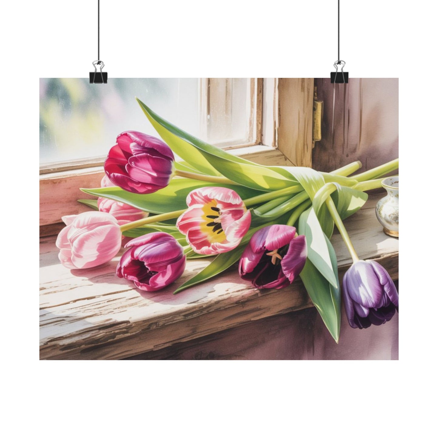 Digital download Antique Tulips Poster