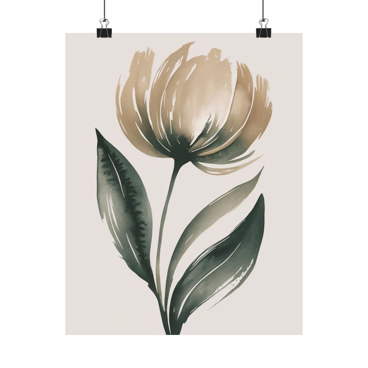 Téléchargement numérique : affiche florale élégante et mate, art mural minimaliste, décoration d'intérieur, cadeau pour elle, art mural de bureau, art inspiré de la nature