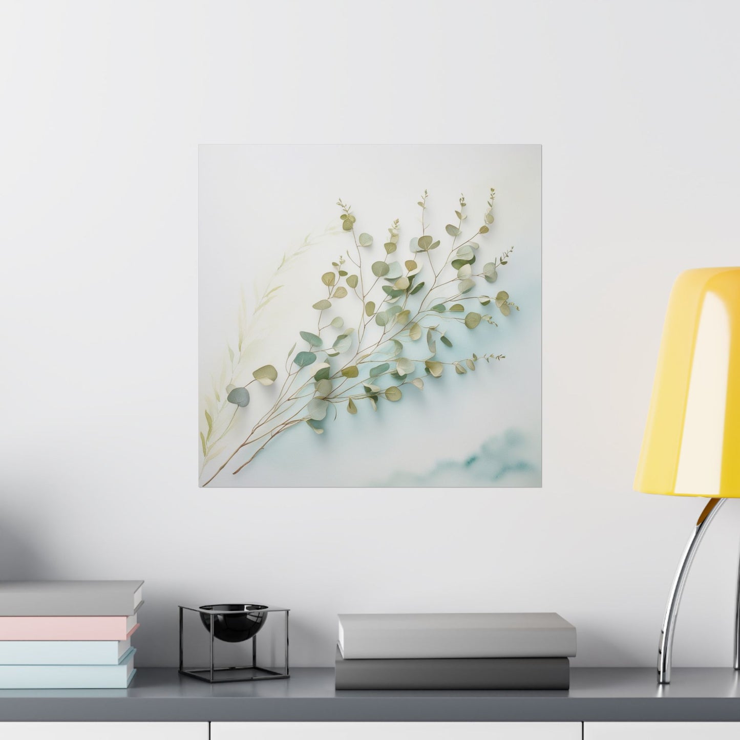 Téléchargement numérique : Affiche murale élégante à l'eucalyptus, impression d'art botanique, décoration d'intérieur minimaliste, cadeau inspiré de la nature, art mural écologique