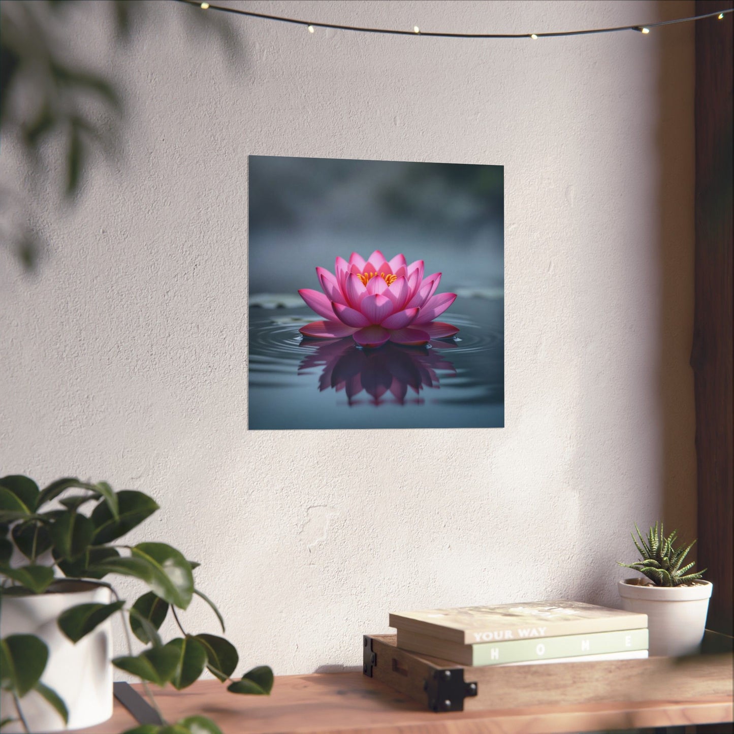 Pósteres mate de flor de loto, descarga digital, arte de pared relajante, decoración del hogar, decoración de salas de meditación, regalo para amantes de la naturaleza, impresión de arte zen.