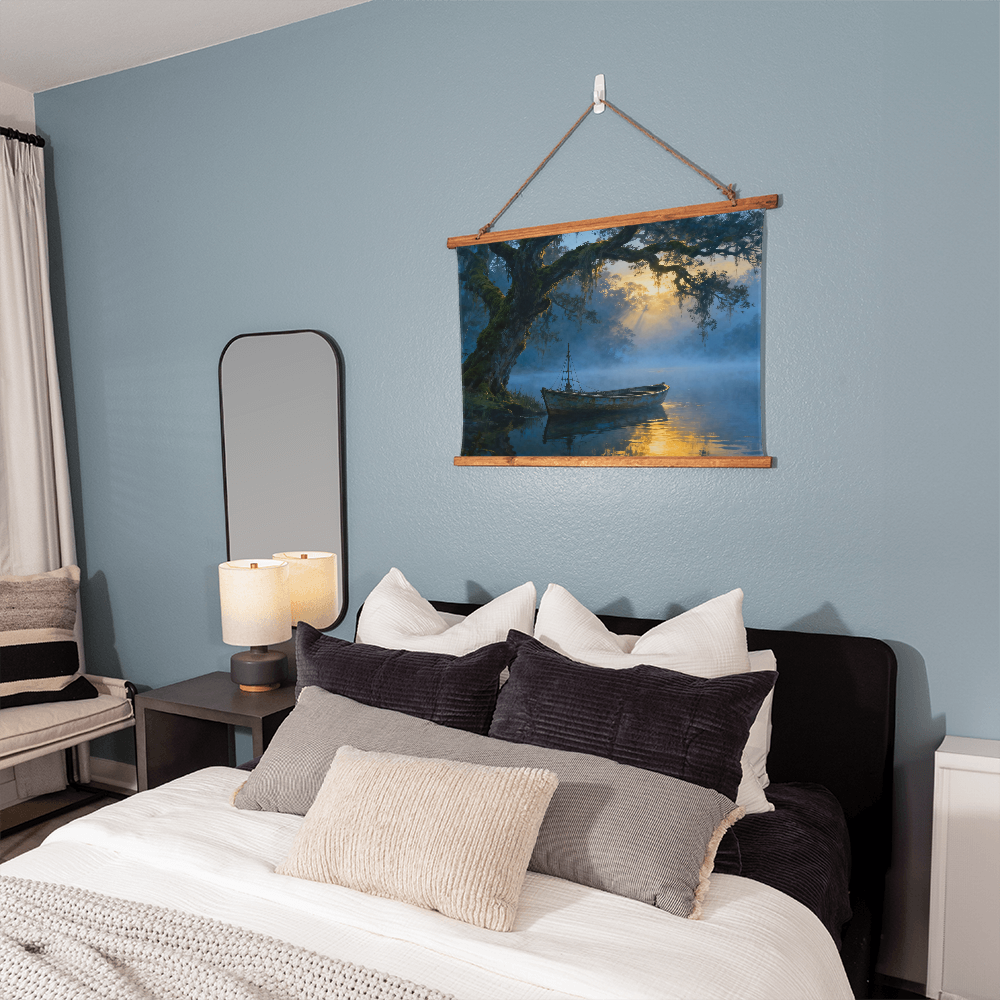 Coastal landscape at sunset