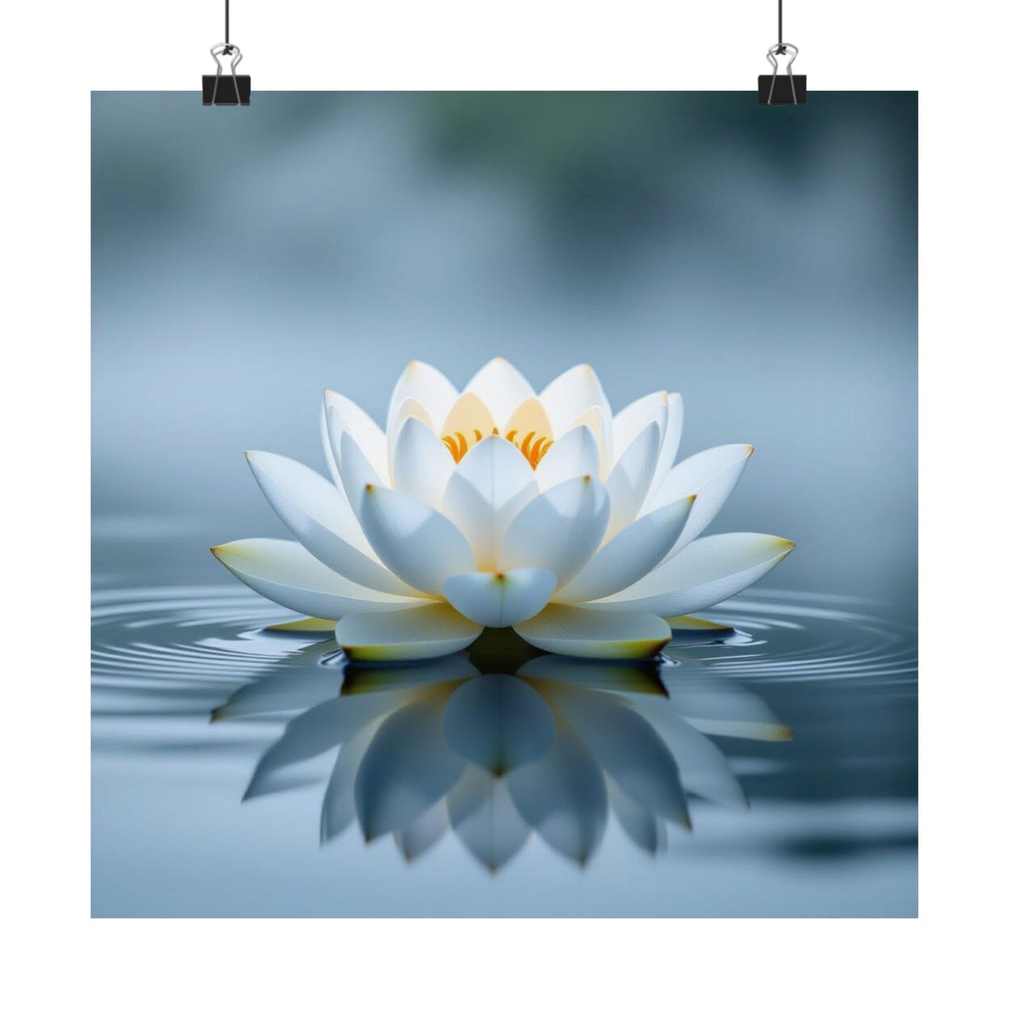 Elegante póster de nenúfar, arte mural botánico, decoración natural, decoración para salas de meditación, regalo para amantes de la naturaleza, estética del hogar.
