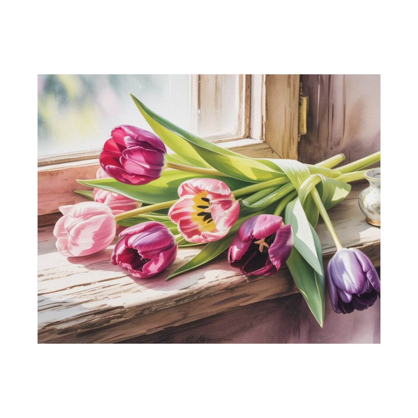 Digital download Antique Tulips Poster