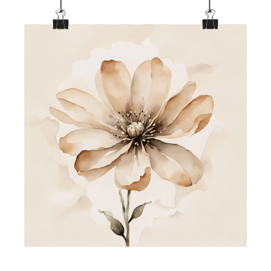 Elegante lámina floral, póster mate, decoración del hogar, arte mural, decoración minimalista, regalo para ella, decoración de pared estilo bohemio.