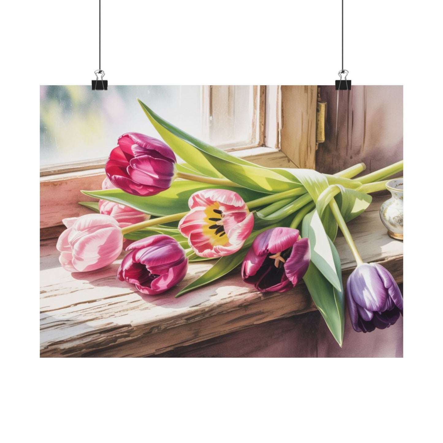 Digital download Antique Tulips Poster