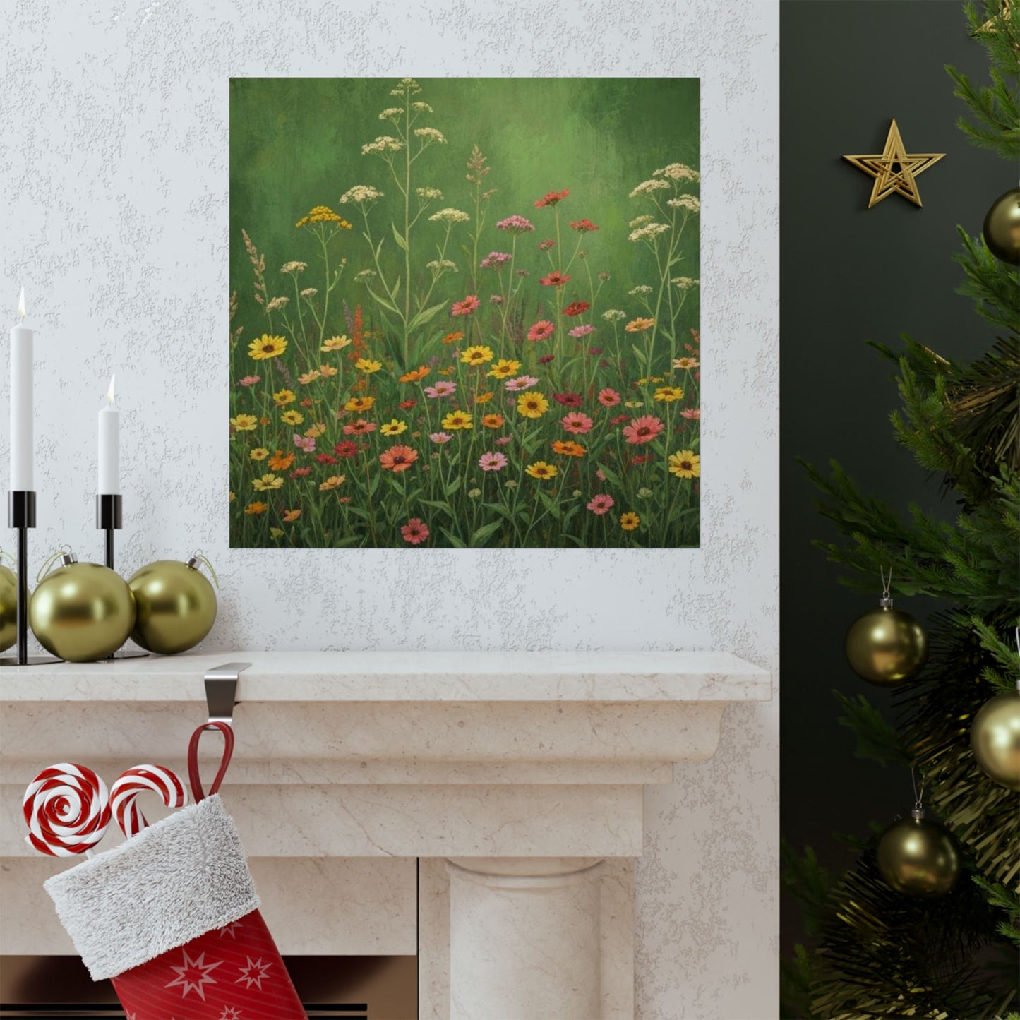 Vintage Wildflowers Poster