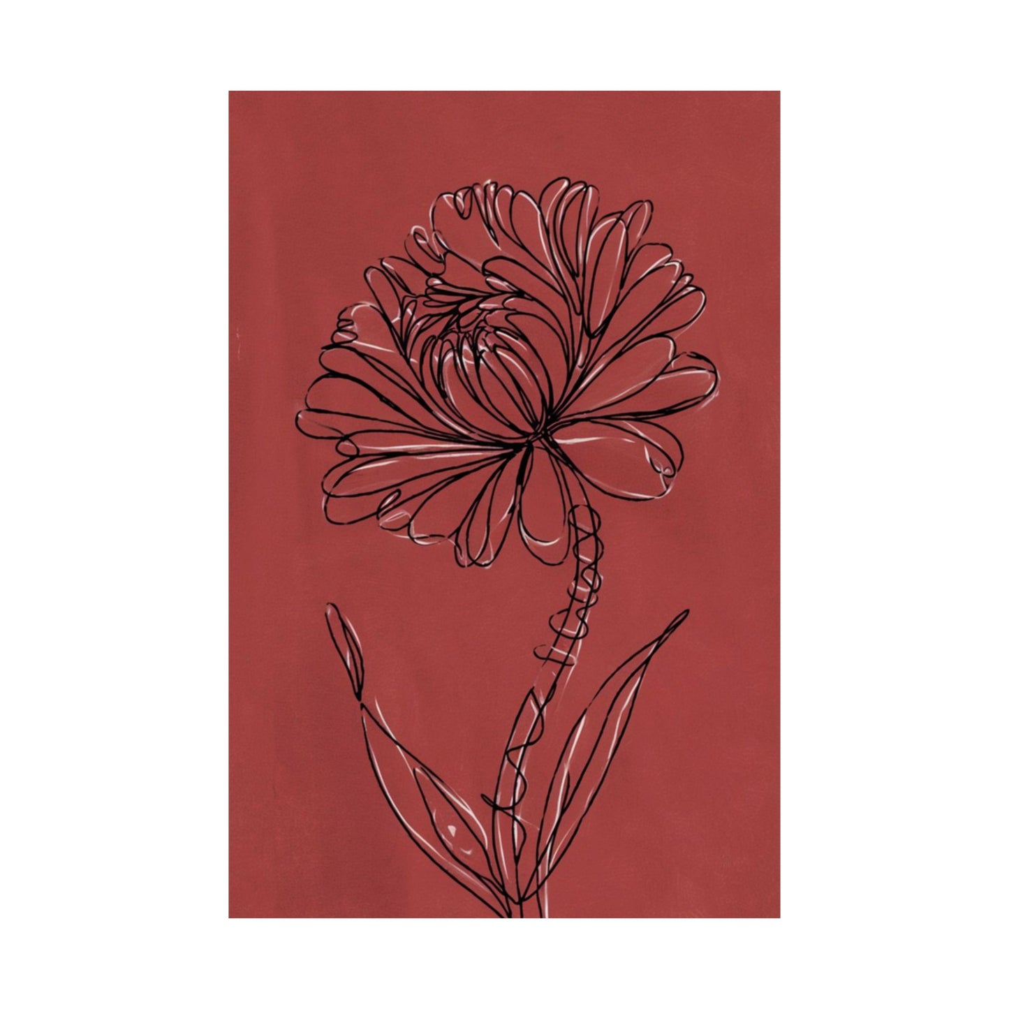 Vertical Poster - Artistic Floral Modern Wall Art Decor