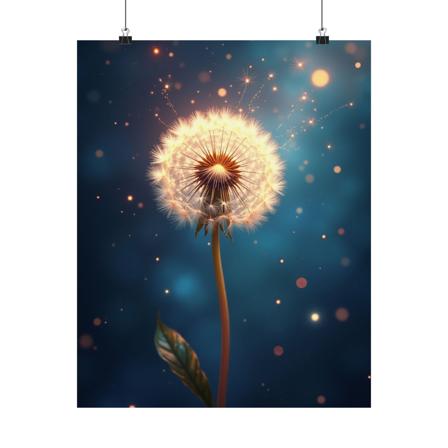 Digital download Dandelion Dream Matte Poster, Inspirational Wall Art, Home Decor, Nature Print, Gift for Her, Boho Wall Art