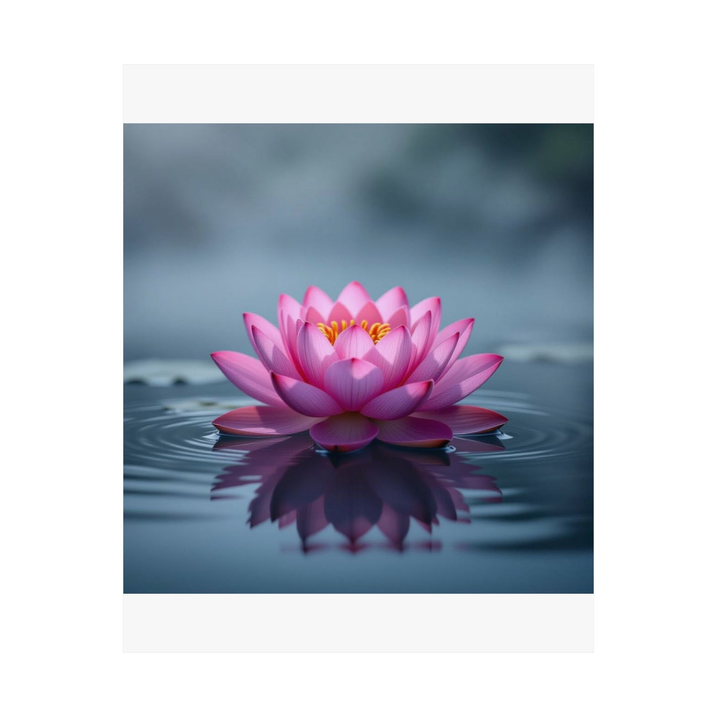 Pósteres mate de flor de loto, descarga digital, arte de pared relajante, decoración del hogar, decoración de salas de meditación, regalo para amantes de la naturaleza, impresión de arte zen.