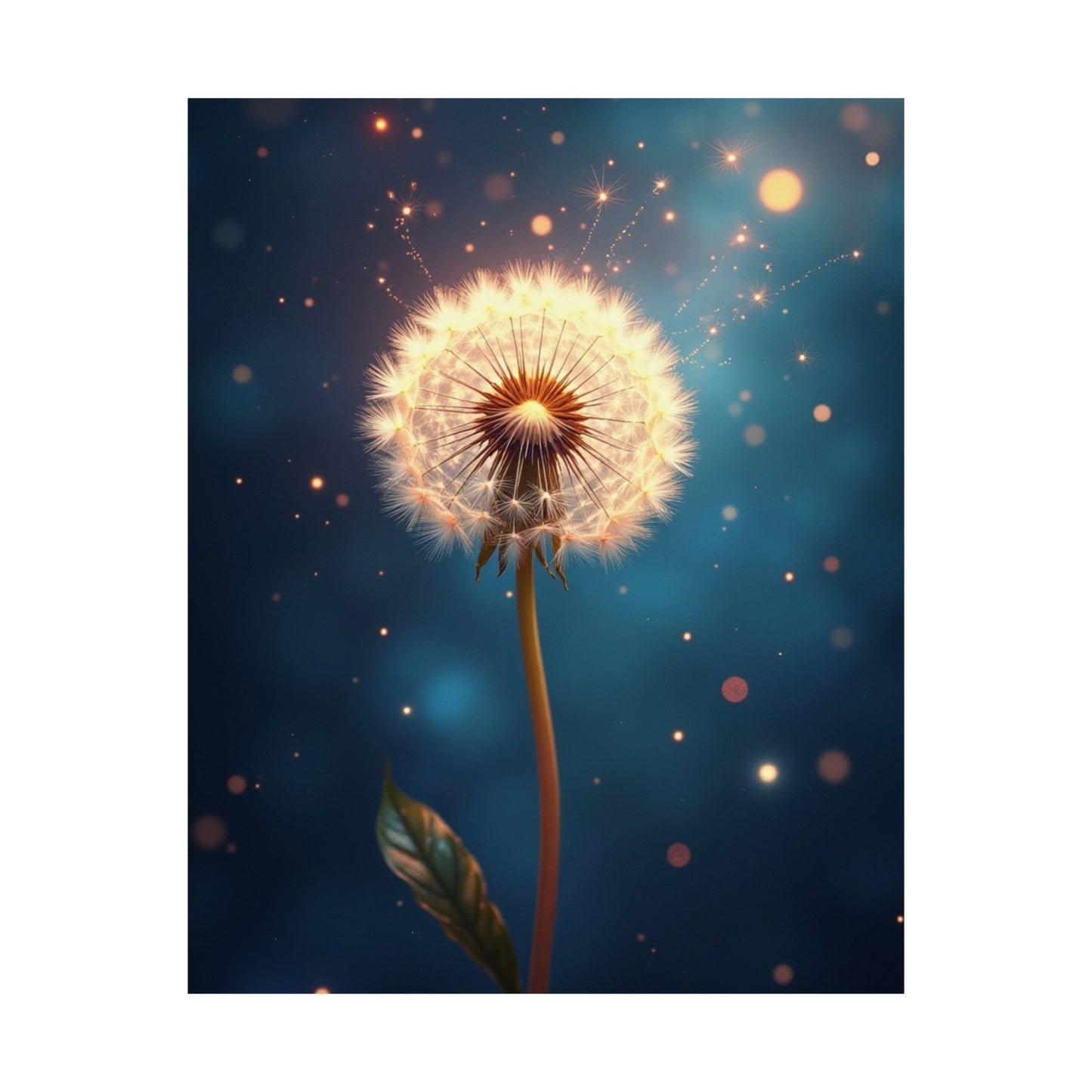 Digital download Dandelion Dream Matte Poster, Inspirational Wall Art, Home Decor, Nature Print, Gift for Her, Boho Wall Art