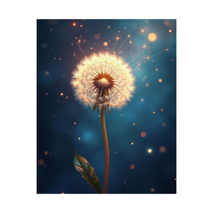 Digital download Dandelion Dream Matte Poster, Inspirational Wall Art, Home Decor, Nature Print, Gift for Her, Boho Wall Art