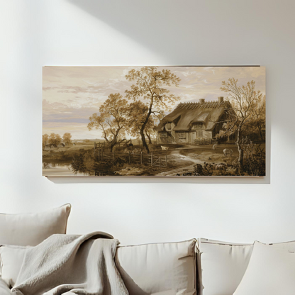 Descarga digital: pósteres horizontales rústicos mate, arte mural, decoración del hogar, impresiones de paisajes naturales, obras de arte de granja.