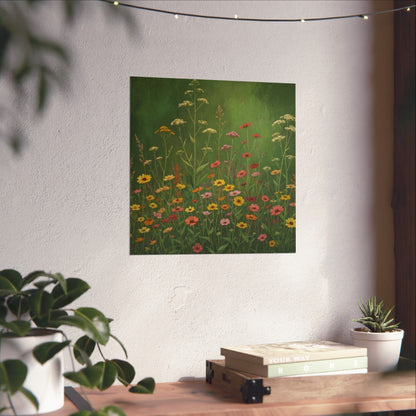 Vintage Wildflowers Poster