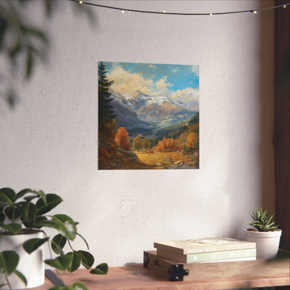 Posters - Scenic Mountain Valley Landscape