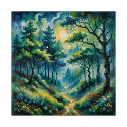Descarga digital: Póster de naturaleza serena, decoración de pared mate, impresión de bosque, regalo para amantes de la naturaleza, arte ecológico, decoración relajante para el hogar.