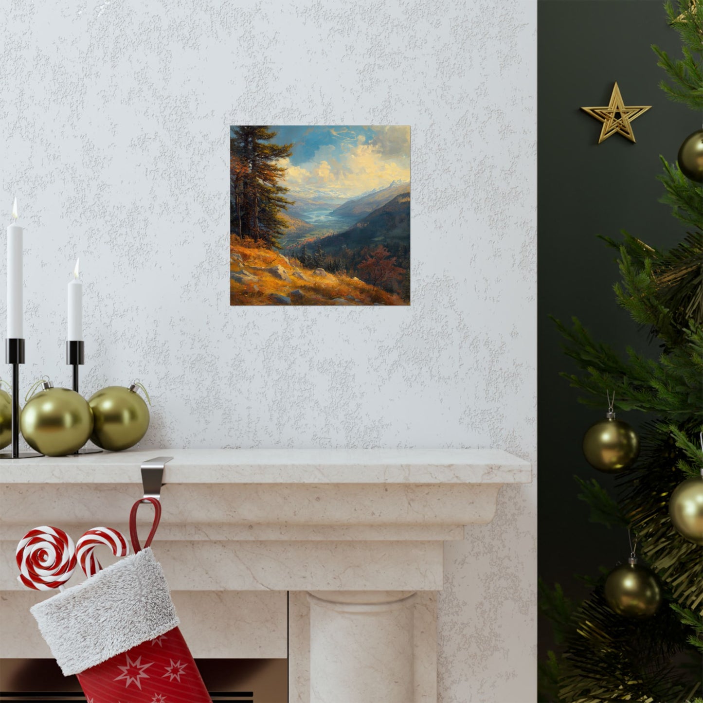 Posters - Scenic Mountain Valley Landscape