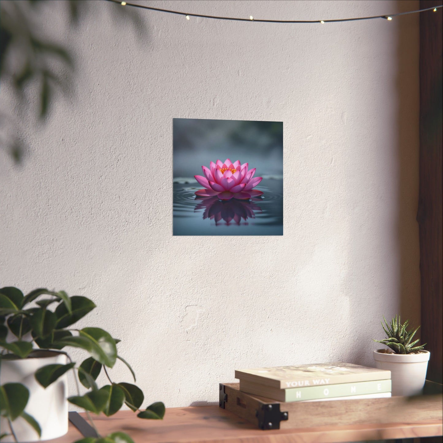 Pósteres mate de flor de loto, descarga digital, arte de pared relajante, decoración del hogar, decoración de salas de meditación, regalo para amantes de la naturaleza, impresión de arte zen.