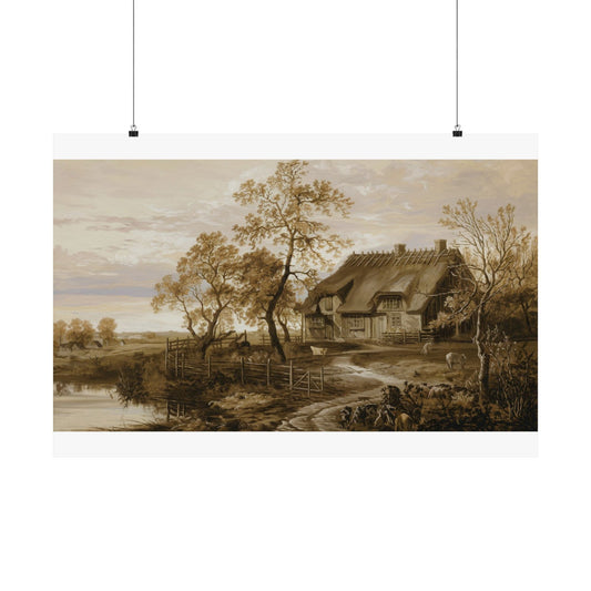 Téléchargement numérique : affiches horizontales rustiques mates, art mural, décoration intérieure, impressions de paysages naturels, œuvres d'art de ferme