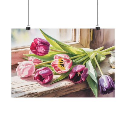 Digital download Antique Tulips Poster