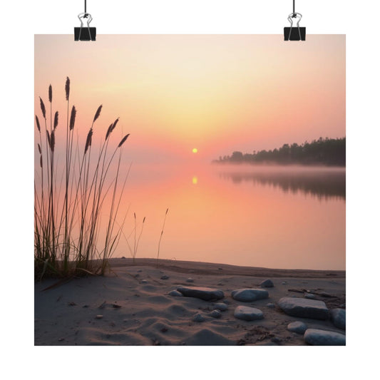 Téléchargement numérique : affiche nature sereine, art mural coucher de soleil calme, décoration d'intérieur pour les amoureux de la nature, cadeau pour toute occasion, décor de paysage tranquille