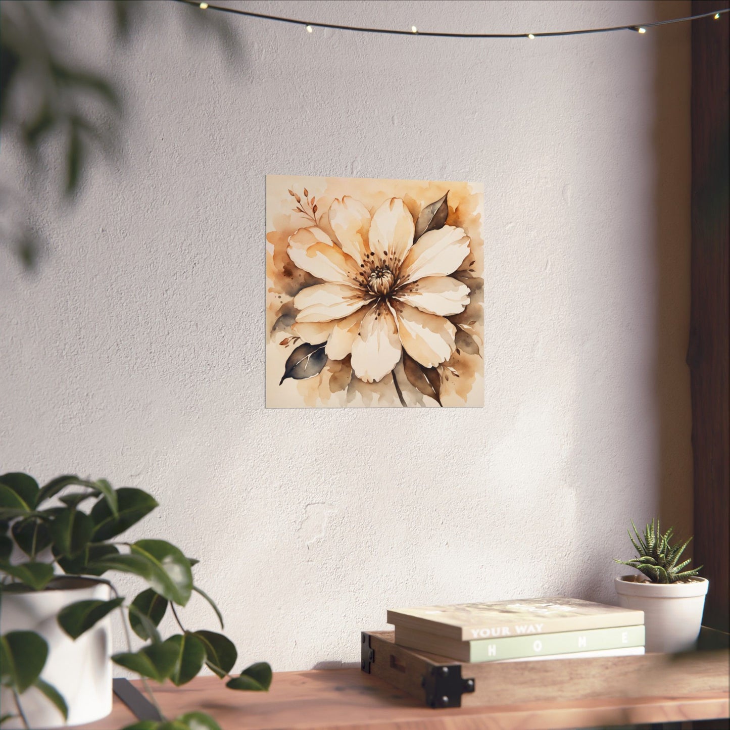 Descarga digital: Impresión de arte floral, decoración de pared mate, póster botánico moderno, arte estético para el hogar, arte de pared con flores, regalo para amantes de las flores.