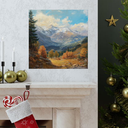 Posters - Scenic Mountain Valley Landscape