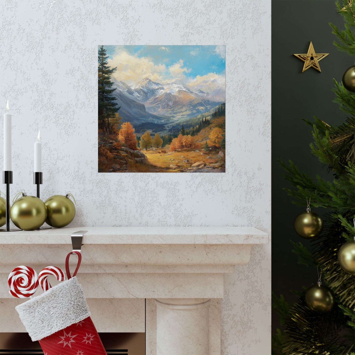 Posters - Scenic Mountain Valley Landscape