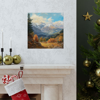 Posters - Scenic Mountain Valley Landscape