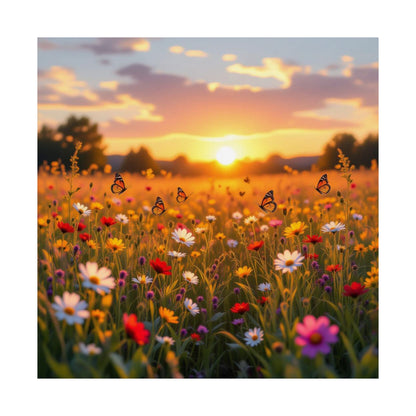 Digital download Landscape with Wildflowers and Butterflies Design