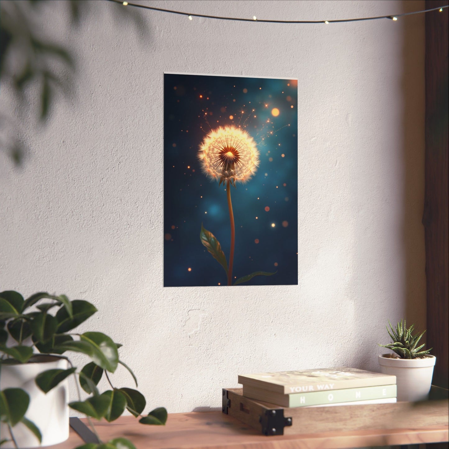 Digital download Dandelion Dream Matte Poster, Inspirational Wall Art, Home Decor, Nature Print, Gift for Her, Boho Wall Art