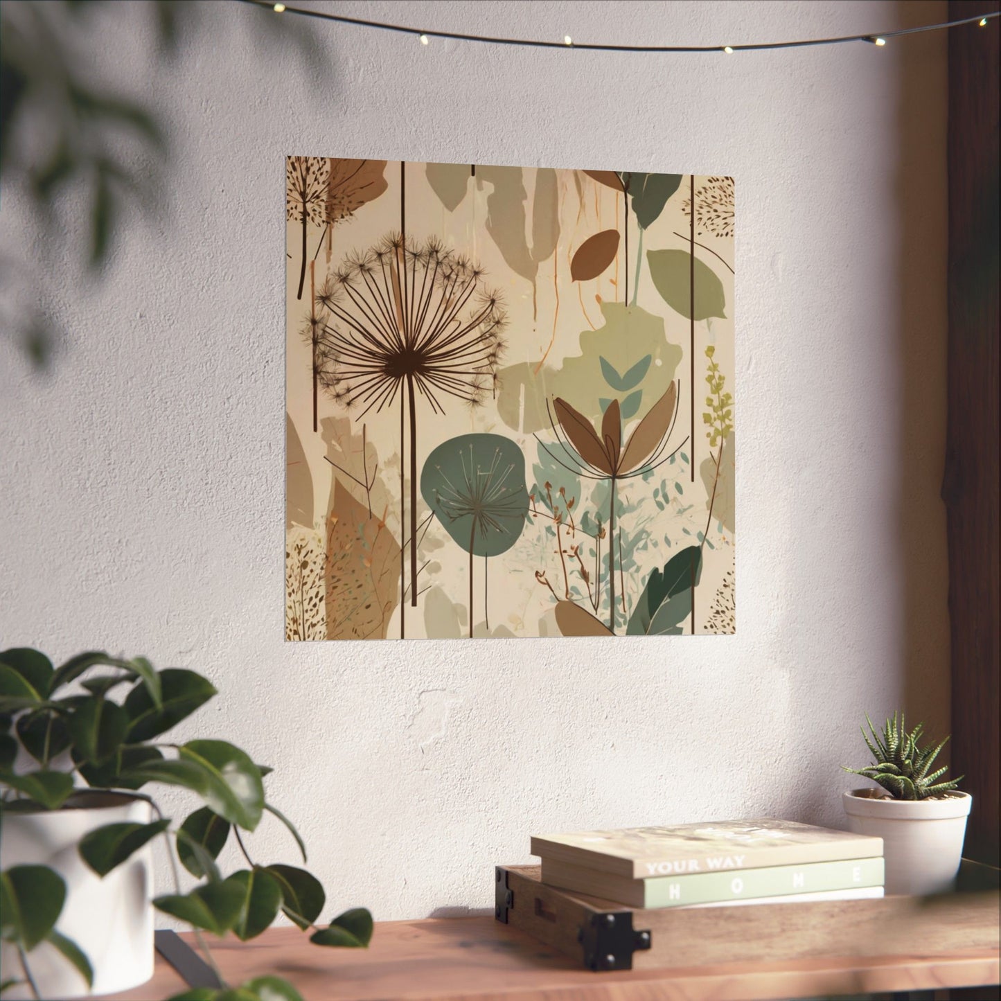 Botanical Art Poster, Nature Wall Decor, Minimalist Home Decor, Floral Prints for Living Room, Modern Wall Art, boho wall art