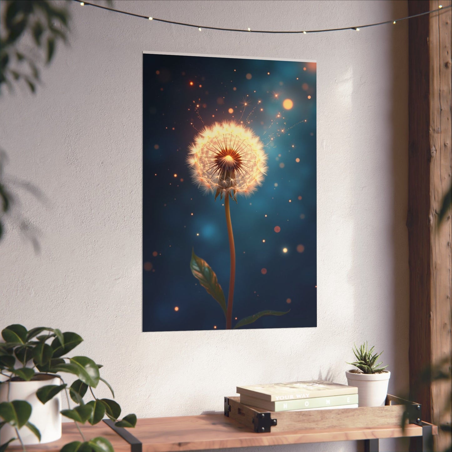 Digital download Dandelion Dream Matte Poster, Inspirational Wall Art, Home Decor, Nature Print, Gift for Her, Boho Wall Art