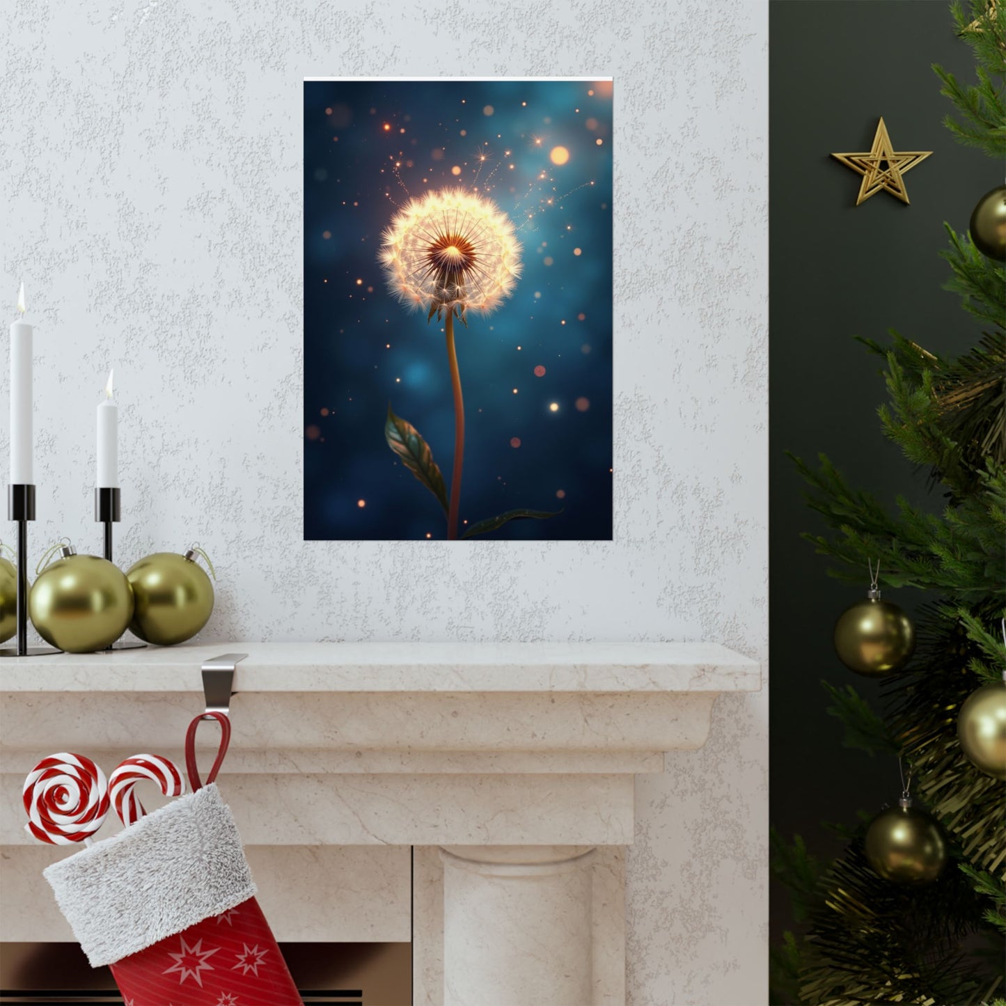 Digital download Dandelion Dream Matte Poster, Inspirational Wall Art, Home Decor, Nature Print, Gift for Her, Boho Wall Art