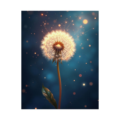 Digital download Dandelion Dream Matte Poster, Inspirational Wall Art, Home Decor, Nature Print, Gift for Her, Boho Wall Art