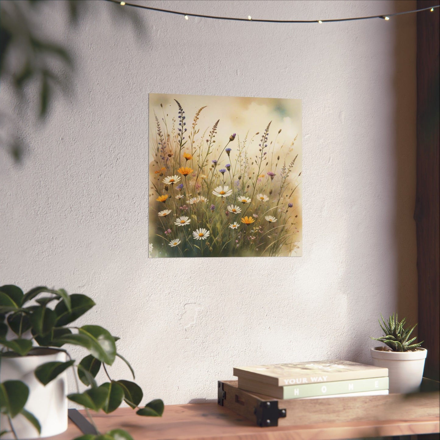 Descarga digital: Póster de naturaleza serena, arte mural floral, decoración de olivar, impresión botánica, estética del hogar, decoración de sala de estar.