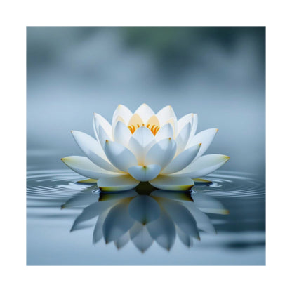 Elegante póster de nenúfar, arte mural botánico, decoración natural, decoración para salas de meditación, regalo para amantes de la naturaleza, estética del hogar.