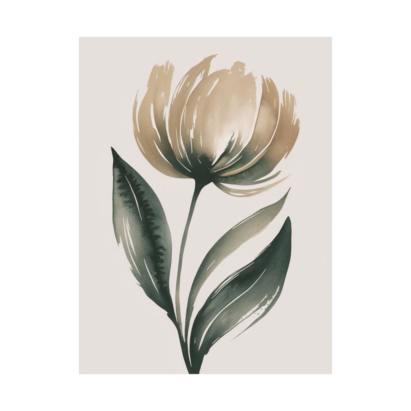 Téléchargement numérique : affiche florale élégante et mate, art mural minimaliste, décoration d'intérieur, cadeau pour elle, art mural de bureau, art inspiré de la nature