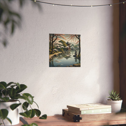Digital download Poster Serene Japanese Garden
