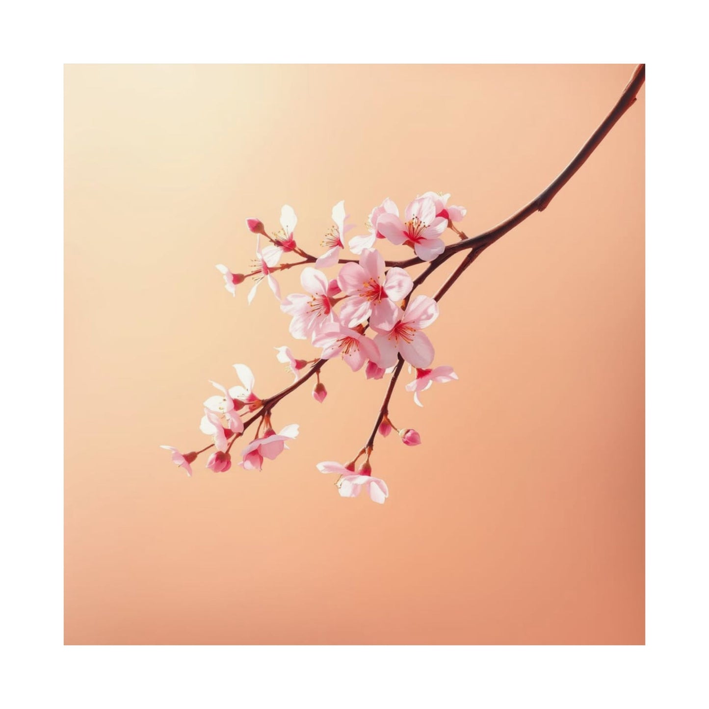 Blossom Serenity Poster, Floral Wall Art, Spring Decor, Minimalist Home Decor, Gift for Nature Lovers, Aesthetic Room Decor