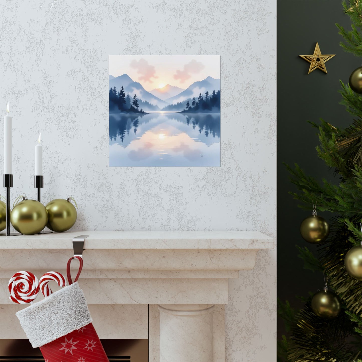 Serene Landscape Posters, Matte Art Prints for Home Decor, Nature Wall Art, Gift for Nature Lovers, Cozy Living Room Decor