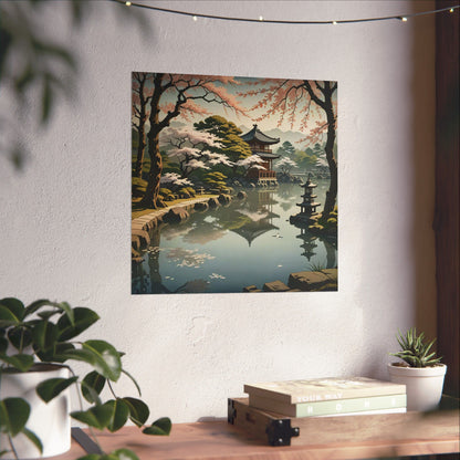 Digital download Poster Serene Japanese Garden