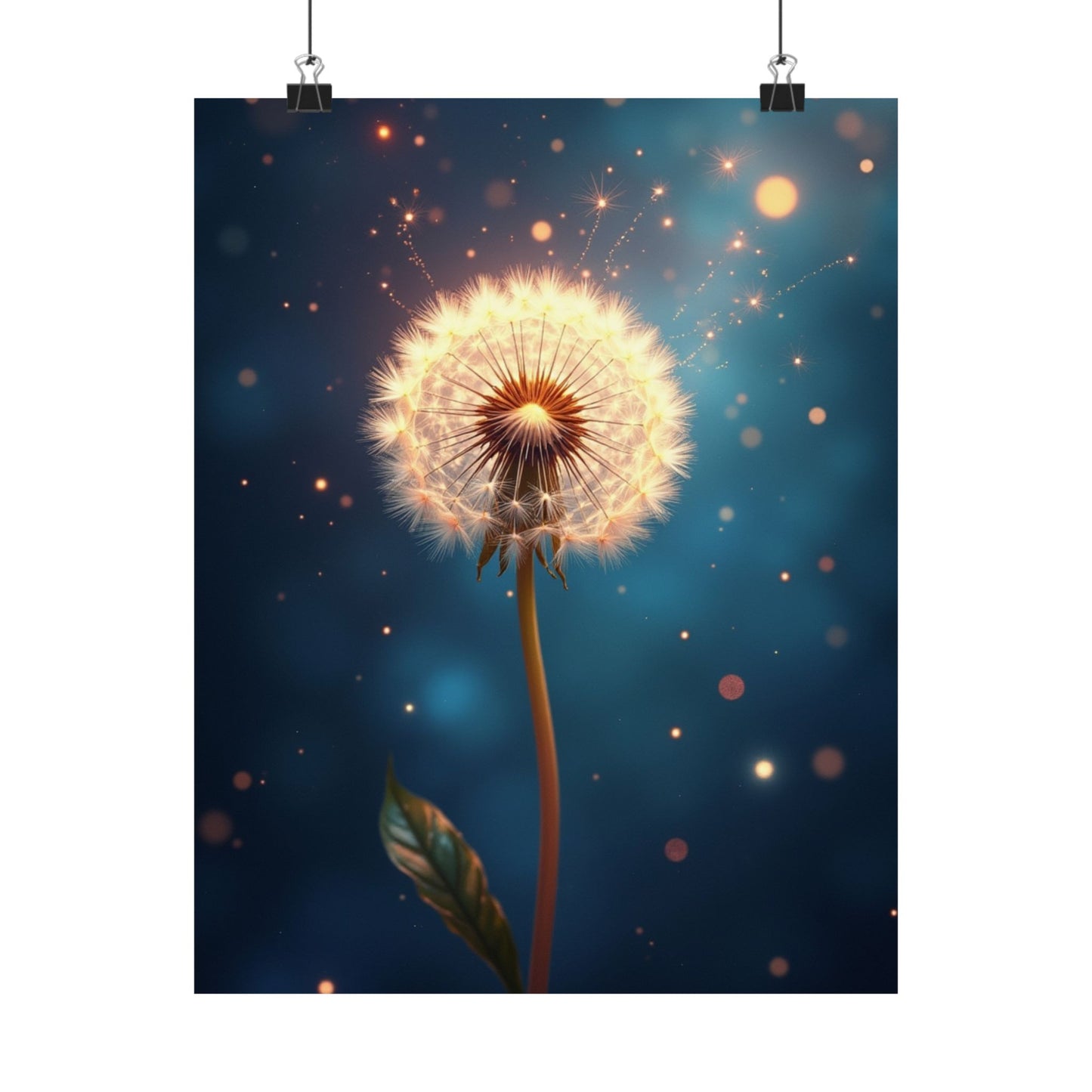 Digital download Dandelion Dream Matte Poster, Inspirational Wall Art, Home Decor, Nature Print, Gift for Her, Boho Wall Art