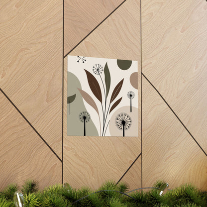 Póster mate, decoración de pared, ambiente natural, diseño de interiores modernos, estética bohemia, arte de pared bohemia, regalo para amantes de las plantas.