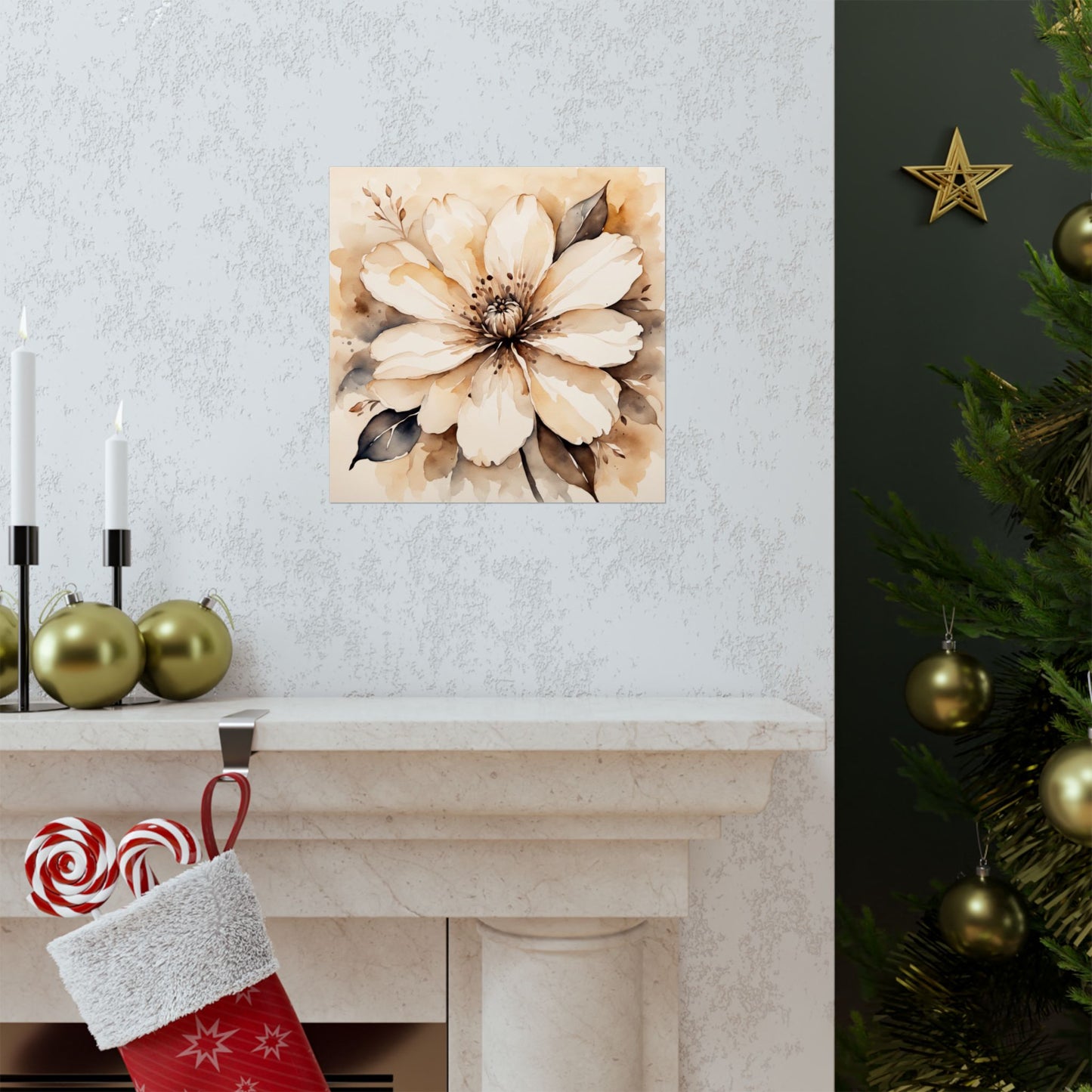 Descarga digital: Impresión de arte floral, decoración de pared mate, póster botánico moderno, arte estético para el hogar, arte de pared con flores, regalo para amantes de las flores.