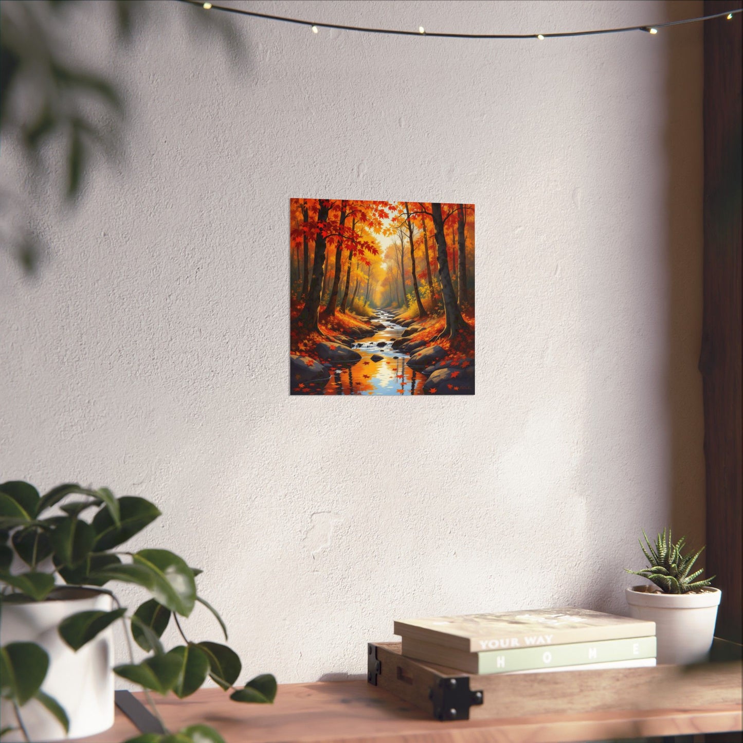 Autumn Forest Matte Poster, Fall Wall Art, Nature Decor, Cozy Living Room Print, Seasonal Home Decoration