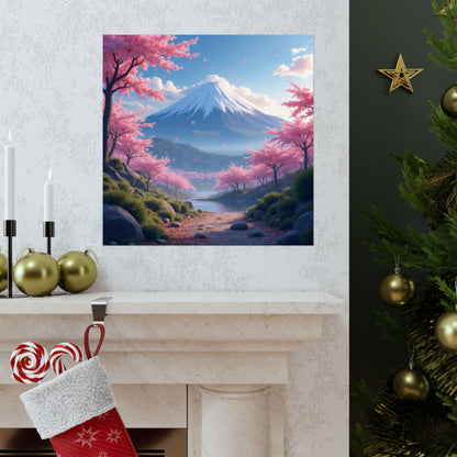 Descarga digital: Pósteres mate escénicos, arte mural natural, impresiones de flores de cerezo japonesas, decoración del hogar, regalo para amantes de la naturaleza.
