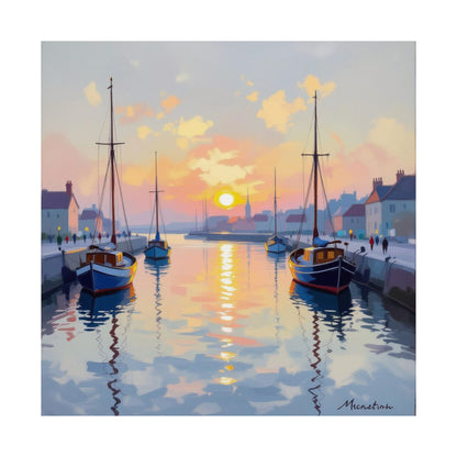 Watercolour Harbour Poster